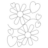 daisy heart border 001